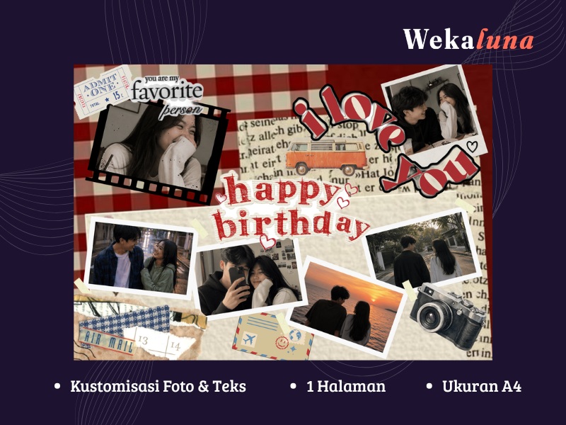 Preview template Gingham Love Birthday